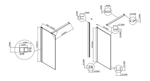 Душевая перегородка Vincea Walk-In VSW-1HS900CLG, 900x2000, брашированное золото, стекло прозрачное Душевая перегородка Vincea Walk-In VSW-1HS900CLG, 900x2000, брашированное золото, стекло прозрачное