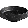 Картинка анонса товара «раковина boheme corian 400x130 nero marquina 801-nm накладная»