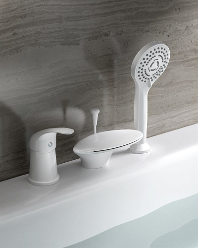 Смеситель на борт ванны Orange Iris M41-333w белый Смеситель на борт ванны Orange Iris M41-333w белый