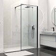 Детальная картинка товара «душевая перегородка vincea walk-in vsw-1hs100clb, 1000x2000, черный матовый, стекло прозрачное»