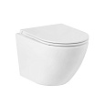 Детальная картинка товара «унитаз подвесной belbagno sfera-r bb046chr/bb870sc безободковый с сиденьем»