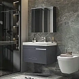 Картинка анонса товара «комплект мебели ceruttispa oglio 80 тумба 805х460х510 с зеркалом и двойной раковиной»