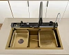 Картинка анонса товара «кухонная мойка ceruttispa gloria ct10355 nano gold золото из нержавеющей стали 750х460х230»