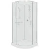 Картинка анонса товара «душевая кабина ceruttispa korra90t 90x90x205 профиль хром, стекло прозрачное»