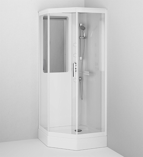 Душевая кабина AM.PM Gem W90C-018-090WTA 90х90 см, с гидромассажем Душевая кабина AM.PM Gem W90C-018-090WTA 90х90 см, с гидромассажем