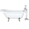 Картинка анонса товара «ванна отдельностоящая ceruttispa classic 150 ct9323 1570x770x740 акриловая, на львиных алюминиевых лапах хром»