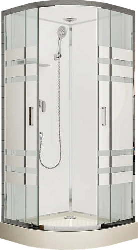 Душевая кабина Esbano ECONOM (ESKE100CR) полукруглая с крышей ESE-100CR100x100x210 Душевая кабина Esbano ECONOM (ESKE100CR) полукруглая с крышей ESE-100CR100x100x210