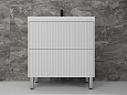 Картинка анонса товара «тумба под раковину style line стокгольм 80, classic 80 белый рифленый софт, push напольная лс-000023 лс-00002335»
