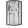 Картинка анонса товара «душевая кабина ceruttispa viva91b 100x100x215 профиль черный, стекло прозрачное»