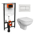 Детальная картинка товара «комплект унитаза vitra s20 9004b003-7207 с инсталляцией и кнопкой, сиденье микролифт»