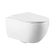 Детальная картинка товара «унитаз подвесной charus skandenborg rimless ewc700-125w безободковый, c легкосъемным сиденьем, с функцией микролифт»