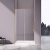 Картинка анонса товара «душевая дверь vincea slim-n vds-4sn110clg, 1100, брашированное золото, стекло прозрачное»