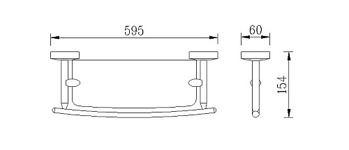 Полка Rush Fiji FI18611 59.5см Полка Rush Fiji FI18611 59.5см