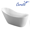 Картинка анонса товара «ванна отдельностоящая ceruttispa gloria170 ct10880 1700x750x720 акриловая, белая, со сливом-переливом»