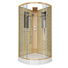 Картинка анонса товара «душевая кабина niagara luxe ng-7715gbk (900x900х2100) низкий поддон стенки золото без крыши»