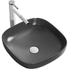 Картинка анонса товара «раковина ceruttispa cr2677 420х420х140 накладная, черный матовый, квадратная»