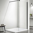 Детальная картинка товара «душевая перегородка aquatek walk in 900x2000 профиль черный, стекло прозрачное aq wiw 09020bl»