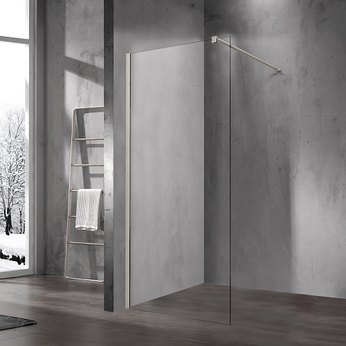 Душевая перегородка Vincea Walk-In VSW-1H700CLBN 700x2000, брашированный никель, стекло прозрачное Душевая перегородка Vincea Walk-In VSW-1H700CLBN 700x2000, брашированный никель, стекло прозрачное