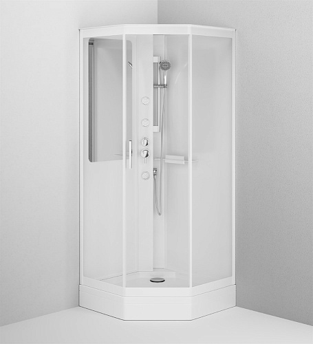 Душевая кабина AM.PM Gem W90C-018-090WTA 90х90 см, с гидромассажем Душевая кабина AM.PM Gem W90C-018-090WTA 90х90 см, с гидромассажем