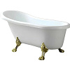 Картинка анонса товара «ванна отдельностоящая ceruttispa classic 150g ct9667 1570x770x740 акриловая, на львиных лапах золото»