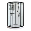 Картинка анонса товара «душевая кабина ceruttispa viva101b 100x100x215 профиль черный, стекло прозрачное»