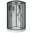 Детальная картинка товара «душевая кабина niagara premium ng-6901-01 black (900х900х2100) низкий поддон (16 см) стекло тонированное 69010134black»