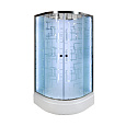 Детальная картинка товара «душевая кабина dto em2710n led (em2710nled+gm) 100x100 см с гидромассажем»