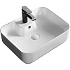 Картинка анонса товара «раковина ceruttispa cr0097 510х410х155 накладная, белая, прямоугольная, с отверстием под смеситель»
