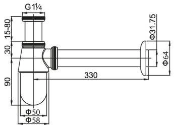 Сифон для раковины Articoli Vari CZR-SB2-02 бронза Сифон для раковины Articoli Vari CZR-SB2-02 бронза