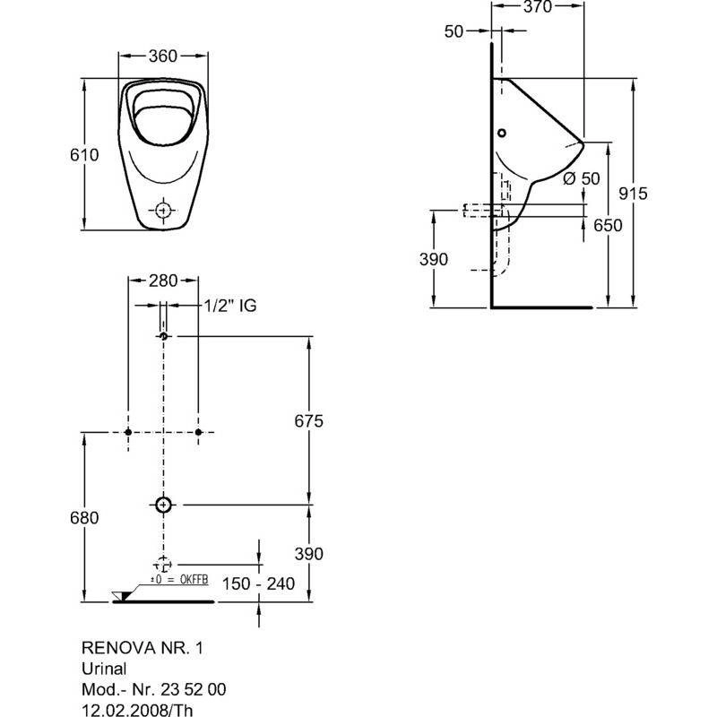 Писсуар Geberit Renova 235200000 Писсуар Geberit Renova 235200000