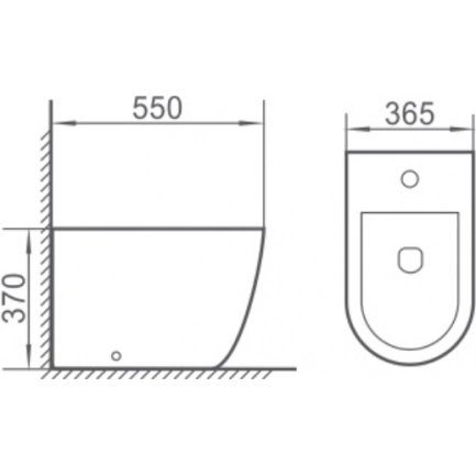 Биде подвесное Boheme NERO 962/2