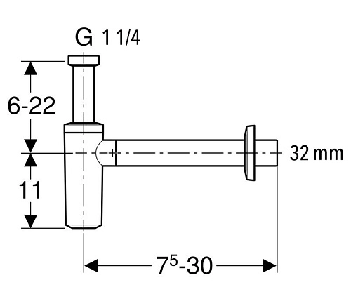 Сифон для раковины Geberit D32 (белый) 151.034.11.1 Сифон для раковины Geberit D32 (белый) 151.034.11.1