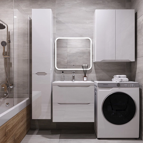 Тумба под раковину Style Line Марелла 60 Люкс антискрейтч белый глянец, PLUS подвесная СС-00002405 Тумба под раковину Style Line Марелла 60 Люкс антискрейтч белый глянец, PLUS подвесная СС-00002405