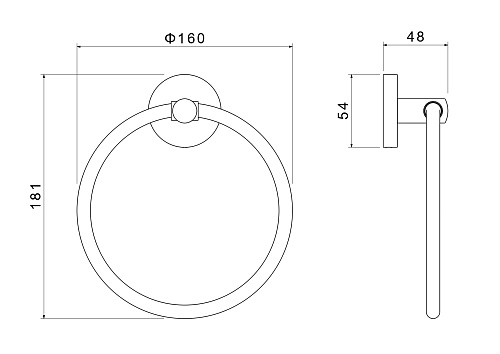 Полотенцедержатель Aquatek ОБЕРОН AQ4212MB черный матовый Полотенцедержатель Aquatek ОБЕРОН AQ4212MB черный матовый