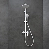 Душевая система Lemark Bronx LM3762MW с регулируемой высотой штанги, белый/матовый Душевая система Lemark Bronx LM3762MW с регулируемой высотой штанги, белый/матовый