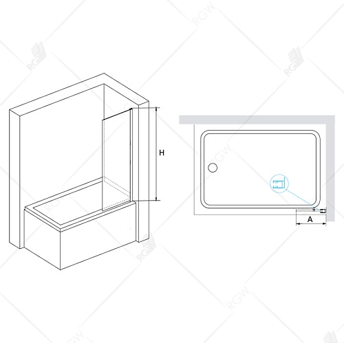 Шторка на ванну RGW Screens SC-056B 300 мм Easy Clean черный Шторка на ванну RGW Screens SC-056B 300 мм Easy Clean черный