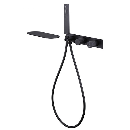 Смеситель для ванны ABBER Rund AF8731B скрытого монтажа, черный матовый