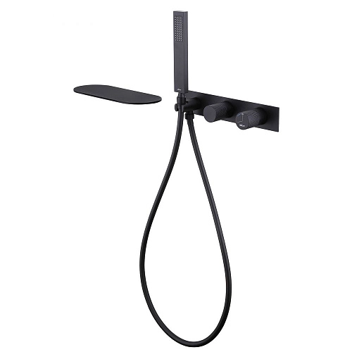 Смеситель для ванны ABBER Rund AF8731B скрытого монтажа, черный матовый Смеситель для ванны ABBER Rund AF8731B скрытого монтажа, черный матовый