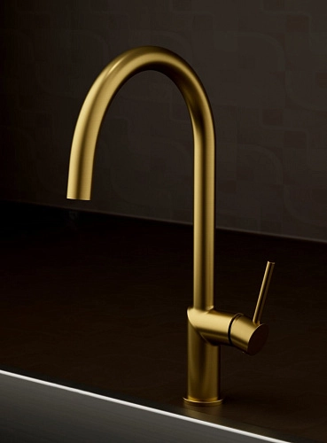 Смеситель для кухни Kaiser Vita шлифованное золото 43244-3 Смеситель для кухни Kaiser Vita шлифованное золото 43244-3