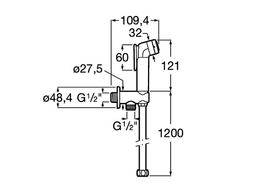 Гигиеническая лейка Roca Be-Fresh One аква-стоп 5B9D30C00 Гигиеническая лейка Roca Be-Fresh One аква-стоп 5B9D30C00
