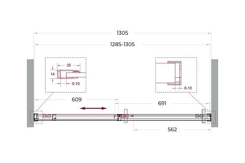 Душевая дверь BelBagno SOFT_CLOSE-1-BF-1-130-C-GM 130 см, профиль оружейная сталь, стекло прозрачное Душевая дверь BelBagno SOFT_CLOSE-1-BF-1-130-C-GM 130 см, профиль оружейная сталь, стекло прозрачное