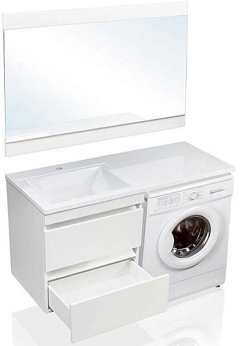 Тумба под раковину Style Line Даллас 110 люкс PLUS эмаль белый СС-00002350 Тумба под раковину Style Line Даллас 110 люкс PLUS эмаль белый СС-00002350