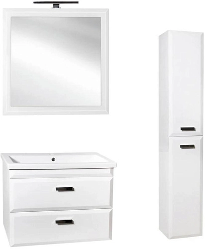 Тумба под раковину Style Line Лотос 80, Комо 80, Люкс белая, PLUS СС-00000366 Тумба под раковину Style Line Лотос 80, Комо 80, Люкс белая, PLUS СС-00000366