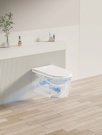 Унитаз подвесной Allen Brau Smart 4.I1001.20 с крышкой, белый, с функцией биде