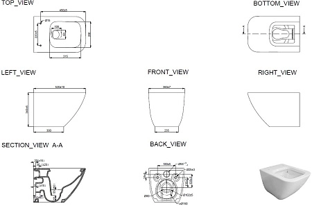 Унитаз подвесной Allen Brau Liberty 4.33011.20 с крышкой, белый
