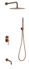 Душевая система Boheme Uno 464-2-BRB Brushed Bronze с изливом