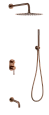 Душевая система Boheme Uno 464-2-BRB Brushed Bronze с изливом Душевая система Boheme Uno 464-2-BRB Brushed Bronze с изливом