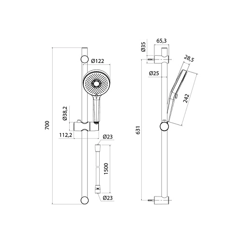 Душевой гарнитур IDDIS Optima Home (OPH3С70i16) хром Душевой гарнитур IDDIS Optima Home (OPH3С70i16) хром