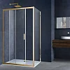 Душевой уголок Vincea Alpha VSR-3AL8015CLG, 1500x800, брашированное золото, стекло прозрачное