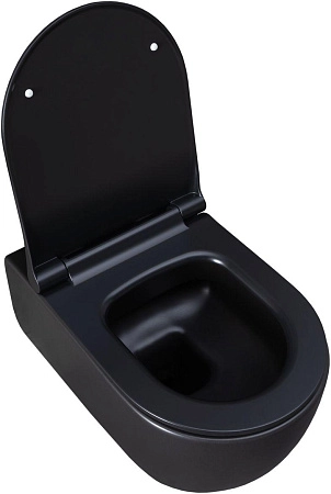 Унитаз подвесной Allen Brau Priority 4.31001.31 с крышкой, черный матовый